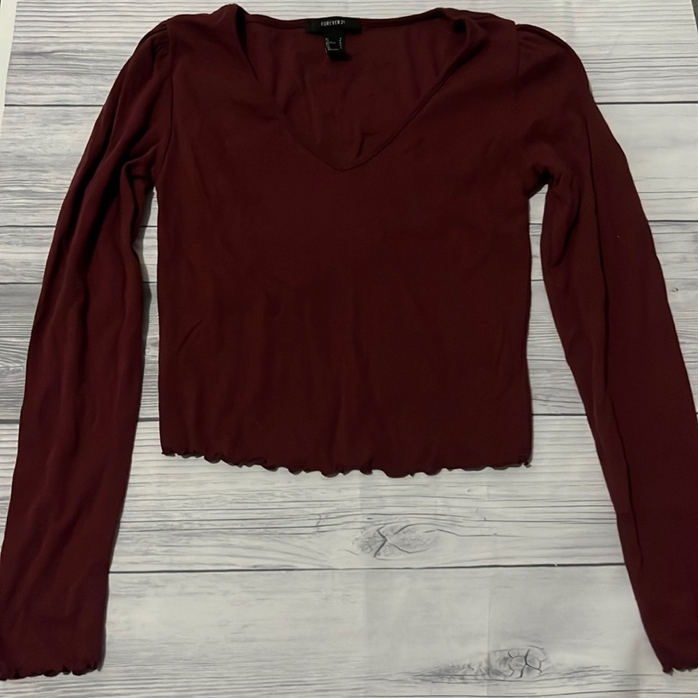 Marron Crop long sleeve